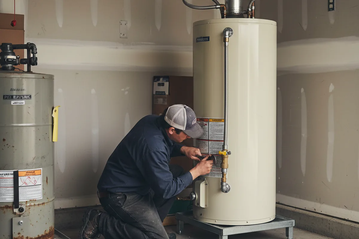 Water heater and shutoff valve replacement in Norris