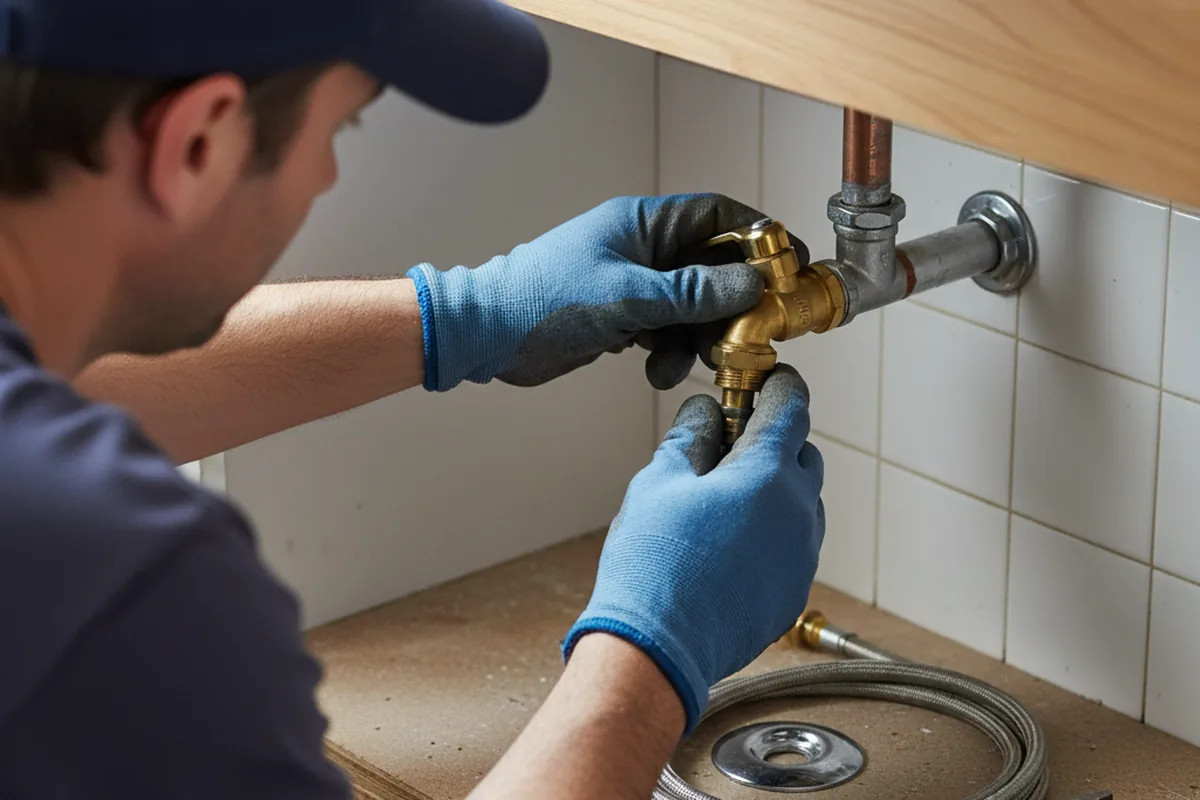 Shutoff valve and fitting work during Emergency Plumbing in Norris